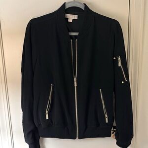 NWT Michael Kors Women's Black Bomber Jacket M
